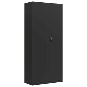 Αρχειοθήκη Μαύρη 90 x 40 x 240 εκ. από Ατσάλι