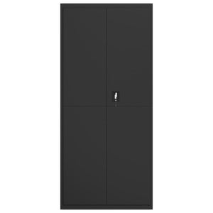 Αρχειοθήκη Μαύρη 90 x 40 x 240 εκ. από Ατσάλι