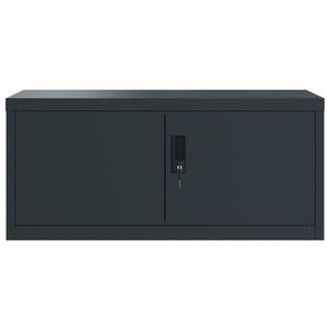 Αρχειοθήκη Ανθρακί 90 x 40 x 110 εκ. Ατσάλινη - Pakobazaar