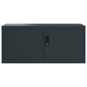 Αρχειοθήκη Ανθρακί 90 x 40 x 130 εκ. Ατσάλινη