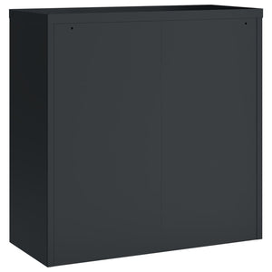 Αρχειοθήκη Ανθρακί 90 x 40 x 130 εκ. Ατσάλινη