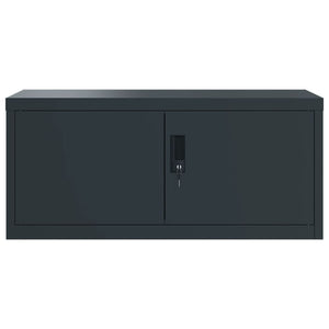 Αρχειοθήκη Ανθρακί 90 x 40 x 145 εκ. Ατσάλινη