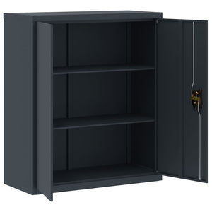 Αρχειοθήκη Ανθρακί 90 x 40 x 145 εκ. Ατσάλινη