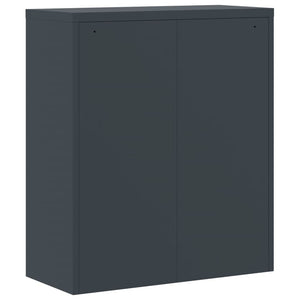 Αρχειοθήκη Ανθρακί 90 x 40 x 145 εκ. Ατσάλινη