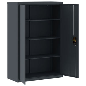 Αρχειοθήκη Ανθρακί 90 x 40 x 180 εκ. Ατσάλινη
