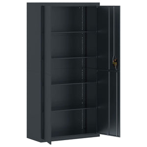 Αρχειοθήκη Ανθρακί 90 x 40 x 220 εκ. Ατσάλινη - Pakobazaar
