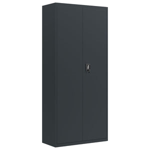 Αρχειοθήκη Ανθρακί 90 x 40 x 240 εκ. Ατσάλινη
