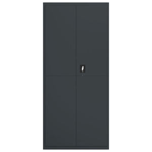 Αρχειοθήκη Ανθρακί 90 x 40 x 240 εκ. Ατσάλινη