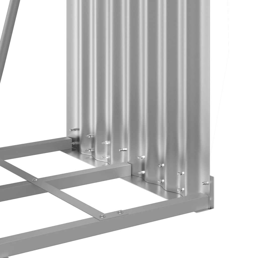 Ξυλοθήκη Ανοιχτό Γκρι 40x45x100 εκ. από Γαλβανισμένο Ατσάλι