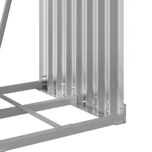 Ξυλοθήκη Ανοιχτό Γκρι 40x45x100 εκ. από Γαλβανισμένο Ατσάλι