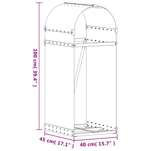 Ξυλοθήκη Ανοιχτό Γκρι 40x45x100 εκ. από Γαλβανισμένο Ατσάλι