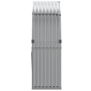 Ξυλοθήκη Αν. Γκρι 120 x 45 x 140 εκ. από Γαλβανισμένο Ατσάλι