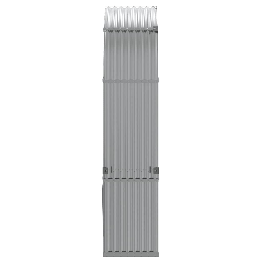 Ξυλοθήκη Αν. Γκρι 120 x 45 x 210 εκ. από Γαλβανισμένο Ατσάλι - Pakobazaar