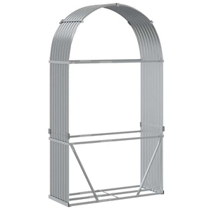 Ξυλοθήκη Αν. Γκρι 120 x 45 x 210 εκ. από Γαλβανισμένο Ατσάλι - Pakobazaar