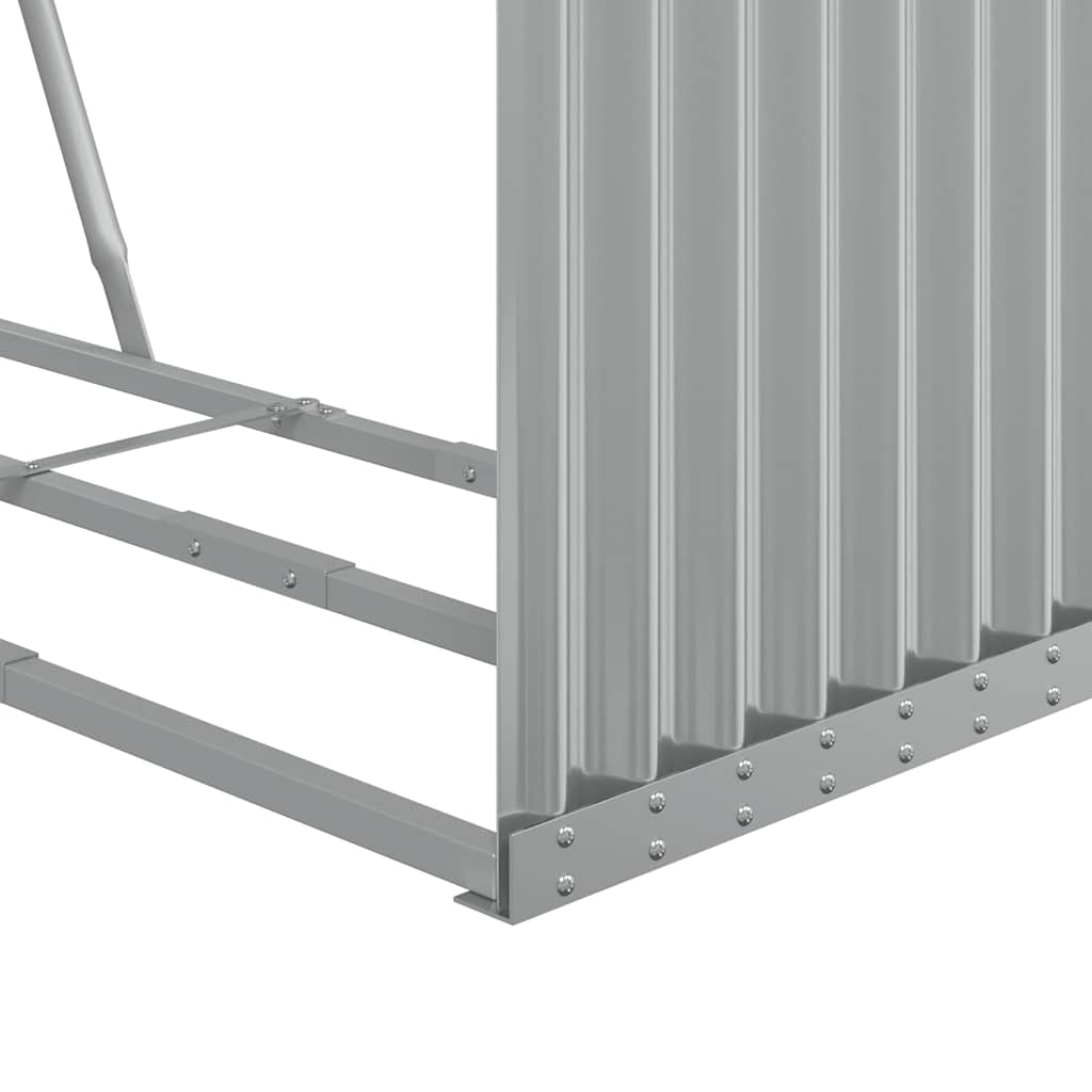 Ξυλοθήκη Αν. Γκρι 120 x 45 x 210 εκ. από Γαλβανισμένο Ατσάλι - Pakobazaar