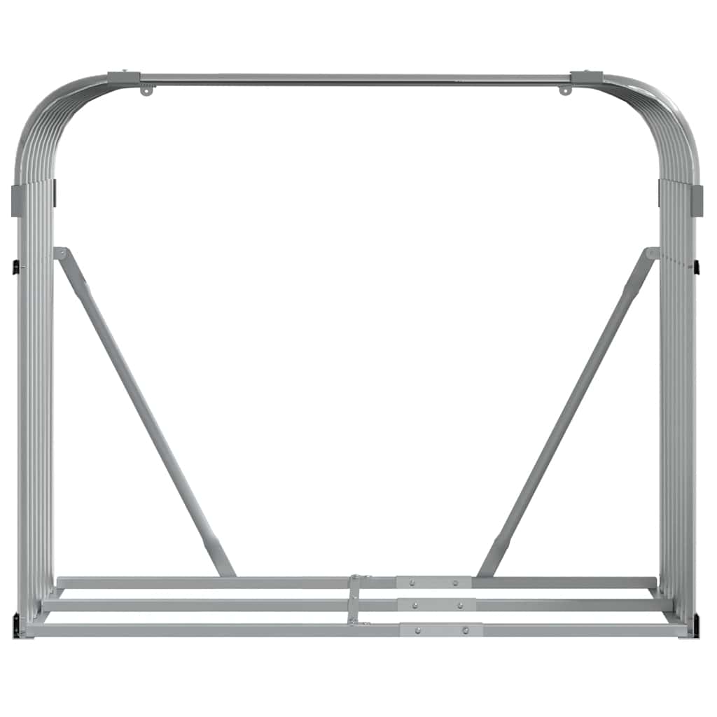 Ξυλοθήκη Αν. Γκρι 120x45x100 εκ. από Γαλβανισμένο Ατσάλι
