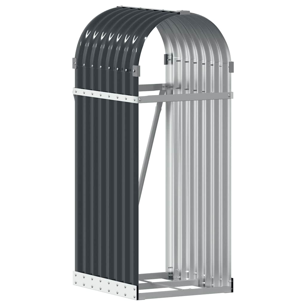 Θήκη Κορμών Ανθρακί 40x45x100 εκ. από Γαλβανισμένο Ατσάλι