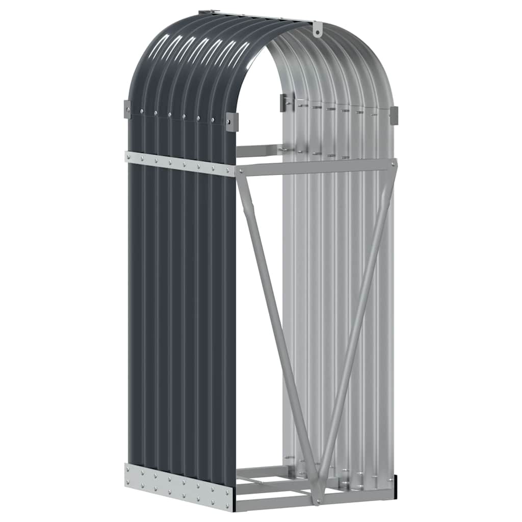 Θήκη Κορμών Ανθρακί 40x45x100 εκ. από Γαλβανισμένο Ατσάλι