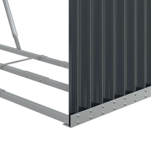 Θήκη Κορμών Ανθρακί 120x45x140 εκ. από Γαλβανισμένο Ατσάλι