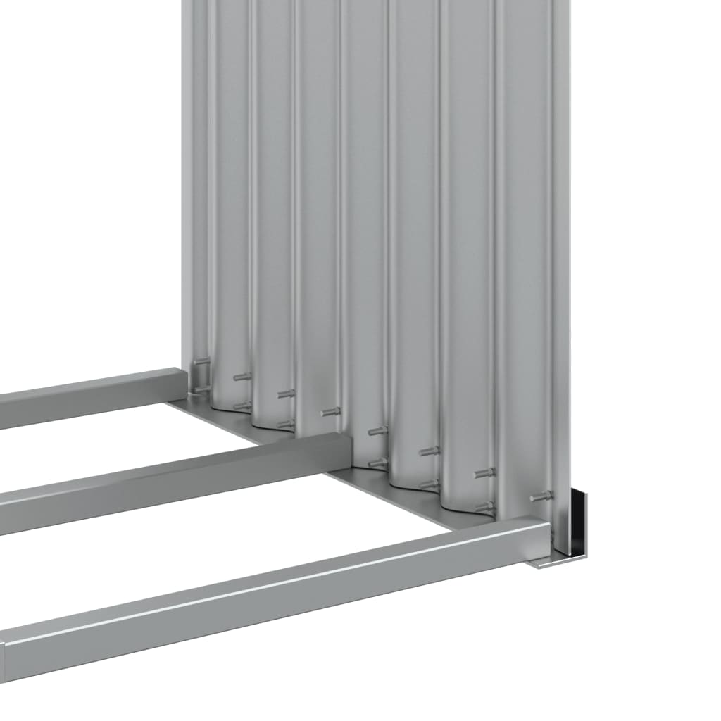Θήκη Κορμών Ανθρακί 120x45x140 εκ. από Γαλβανισμένο Ατσάλι
