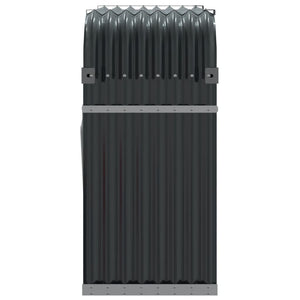Θήκη Κορμών Ανθρακί 120x45x100 εκ. από Γαλβανισμένο Ατσάλι - Pakobazaar