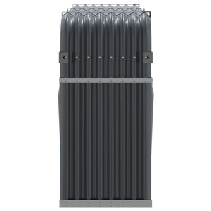 Ξυλοθήκη Ανθρακί 180x45x100 εκ. από Γαλβανισμένο Ατσάλι