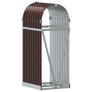 Ξυλοθήκη Καφέ 40x45x100 εκ. από Γαλβανισμένο Ατσάλι - Pakobazaar