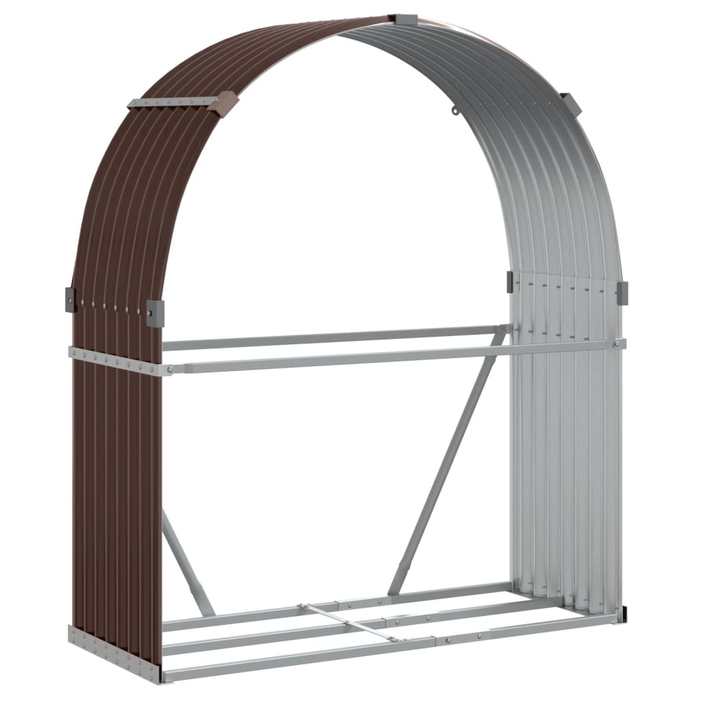 Ξυλοθήκη Καφέ 120 x 45 x 140 εκ. από Γαλβανισμένο Ατσάλι