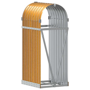 Ξυλοθήκη Ξύλινη Όψη 40x45x100 εκ. από Γαλβανισμένο Ατσάλι - Pakobazaar