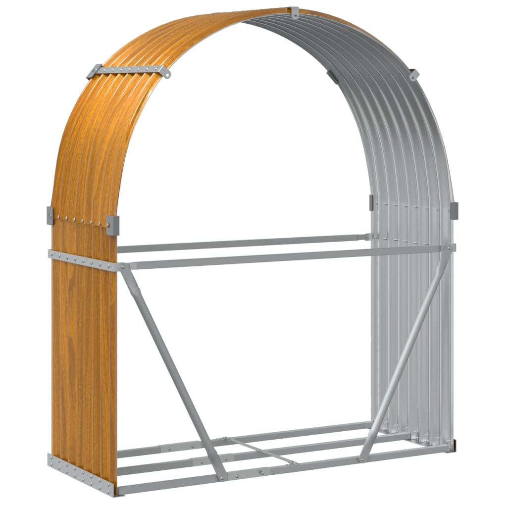 Ξυλοθήκη Ξύλινη Όψη 120 x 45 x 140 εκ. από Γαλβανισμένο Ατσάλι - Pakobazaar