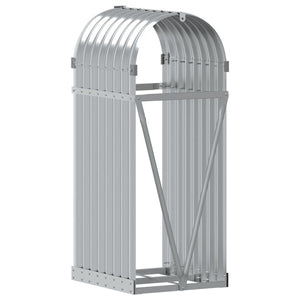 Ξυλοθήκη Ασημί 40x45x100 εκ. από Γαλβανισμένο Ατσάλι