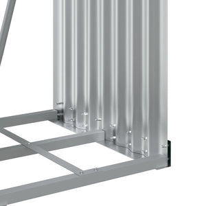 Ξυλοθήκη Ασημί 40x45x100 εκ. από Γαλβανισμένο Ατσάλι