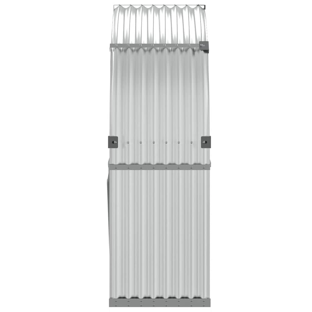 Ξυλοθήκη Ασημί 120x45x140 εκ. από Γαλβανισμένο Ατσάλι