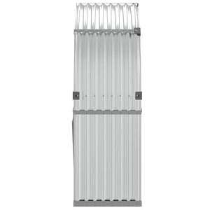 Ξυλοθήκη Ασημί 120x45x140 εκ. από Γαλβανισμένο Ατσάλι