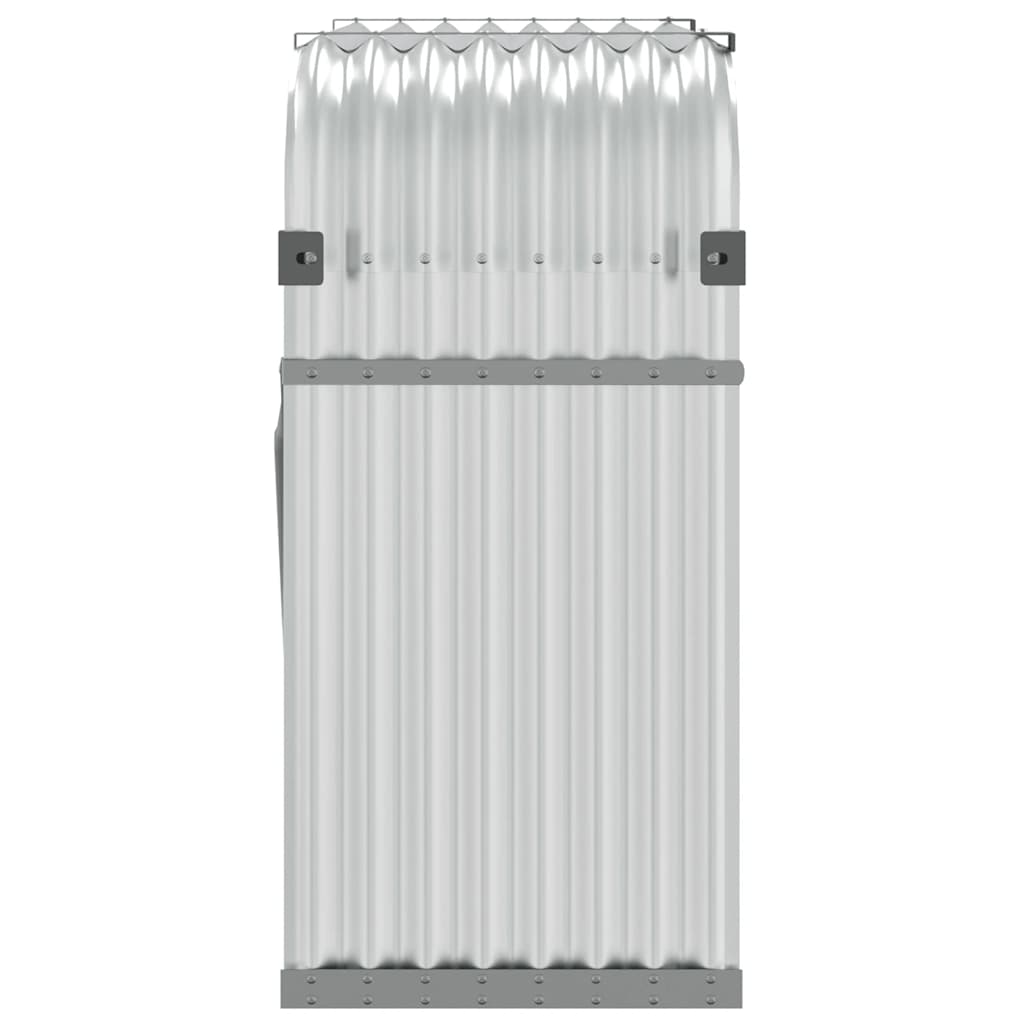 Ξυλοθήκη Ασημί 120x45x100 εκ. από Γαλβανισμένο Ατσάλι - Pakobazaar