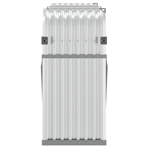 Ξυλοθήκη Ασημί 180x45x100 εκ. από Γαλβανισμένο Ατσάλι