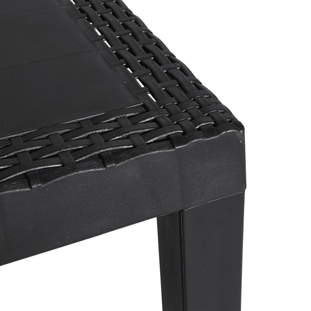 Τραπέζι Κήπου Ανθρακί 59 x 47 x 40 εκ. Πολυπροπυλένιο