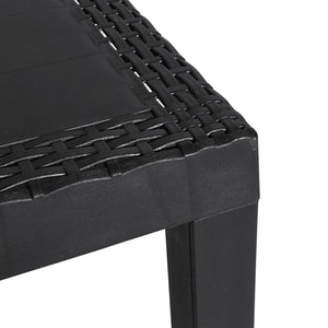 Τραπέζι Κήπου Ανθρακί 59 x 47 x 40 εκ. Πολυπροπυλένιο