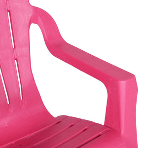 Καρέκλες Κήπου Παιδικές 2 τεμ. Ξύλινη Όψη Ροζ 37x34x44 εκ. PP