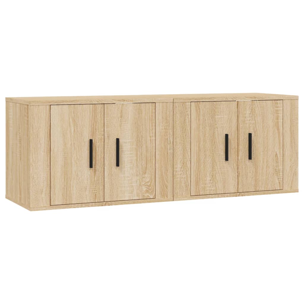 Έπιπλα Τηλεόρασης Επιτοίχια 2 τεμ. Sonoma Δρυς 57x34,5x40 εκ