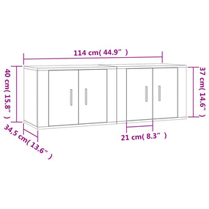 Έπιπλα Τηλεόρασης Επιτοίχια 2 τεμ. Sonoma Δρυς 57x34,5x40 εκ