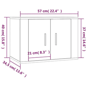 Σετ Επίπλων Τηλεόρασης 2 Τεμαχίων Καπνιστή δρυς Επεξ. Ξύλο