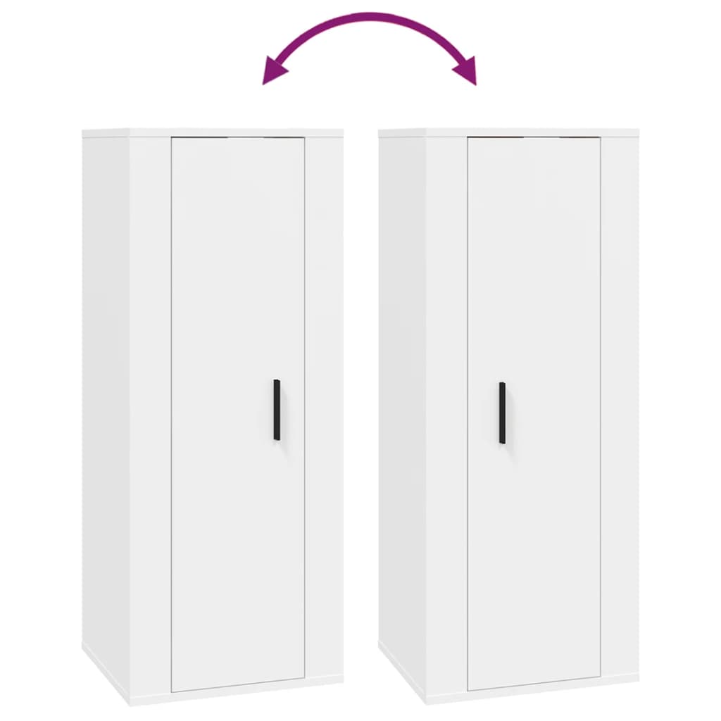 Σετ Επίπλου Τηλεόρασης 5 Τεμαχίων Λευκό από Επεξεργασμένο Ξύλο