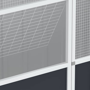 Κλουβί Πουλιών Ανθρακί 115x78x200 εκ. από Γαλβανισμένο Χάλυβα - PAKOBAZAAR