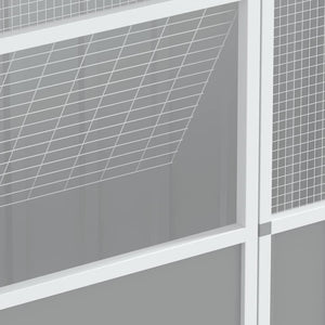 Κλουβί Πουλιών Γκρι 115x78x200 εκ. από Γαλβανισμένο Χάλυβα - Pakobazaar