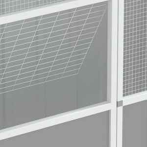 Κλουβί Πουλιών Γκρι 215 x 78 x 200 εκ. από Γαλβανισμένο Χάλυβα - PAKOBAZAAR