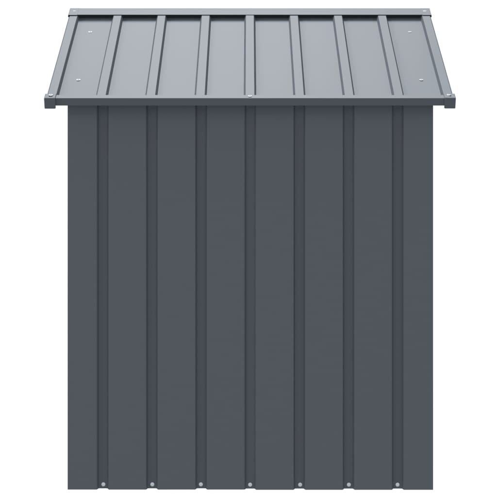 Σπιτάκι Σκύλου με Οροφή Ανθρακί 117x103x123 εκ. Γαλβαν. Χάλυβας - PAKOBAZAAR