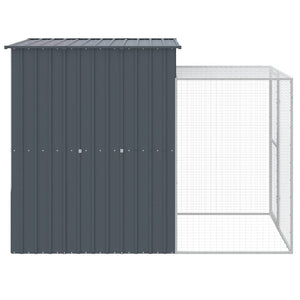 Κλουβί για Κότες με Αυλή Ανθρακί 165x251x181 εκ Γαλβαν. Χάλυβας - PAKOBAZAAR