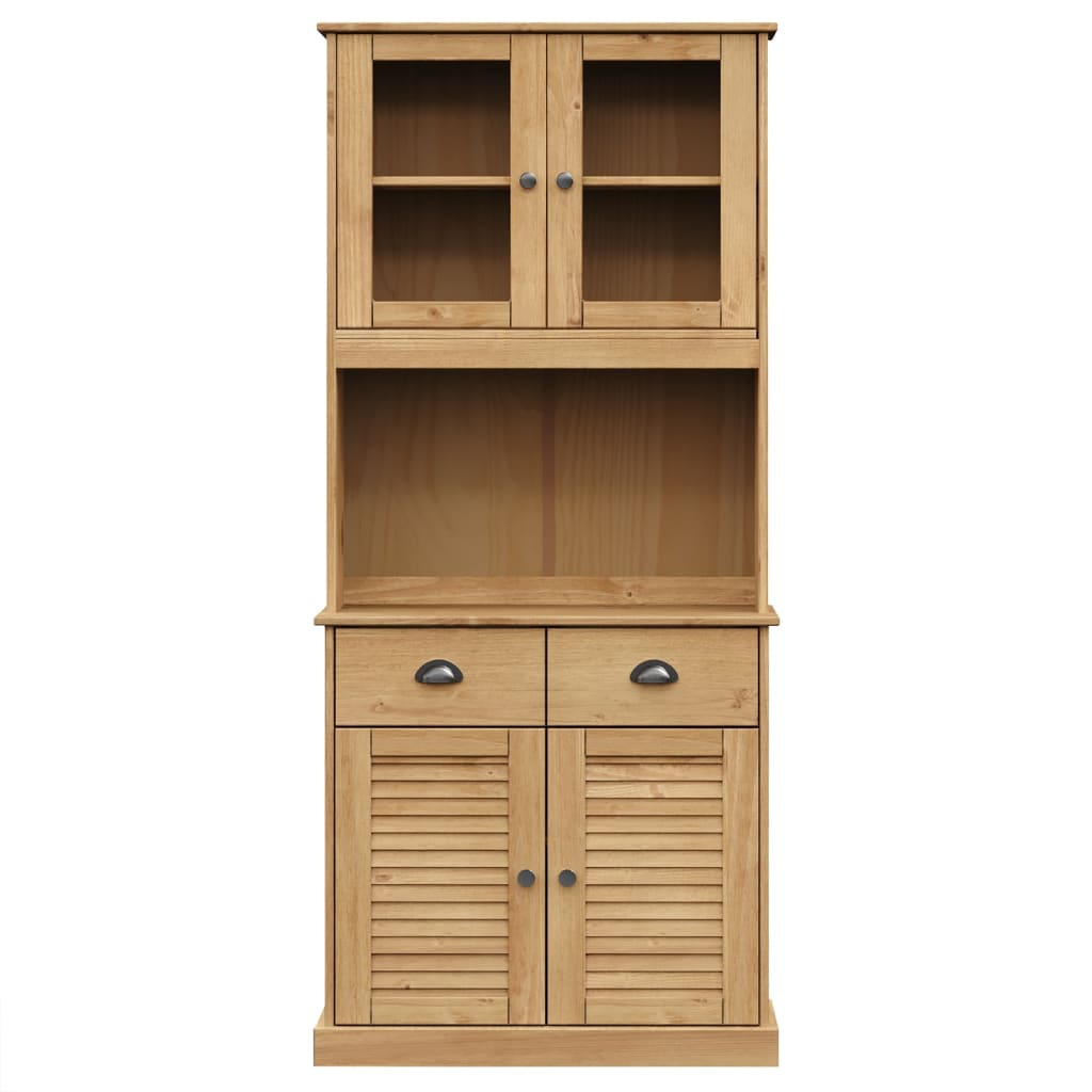 Βιτρίνα VIGO 78 x 40 x 175 εκ. από Μασίφ Ξύλο Πεύκου