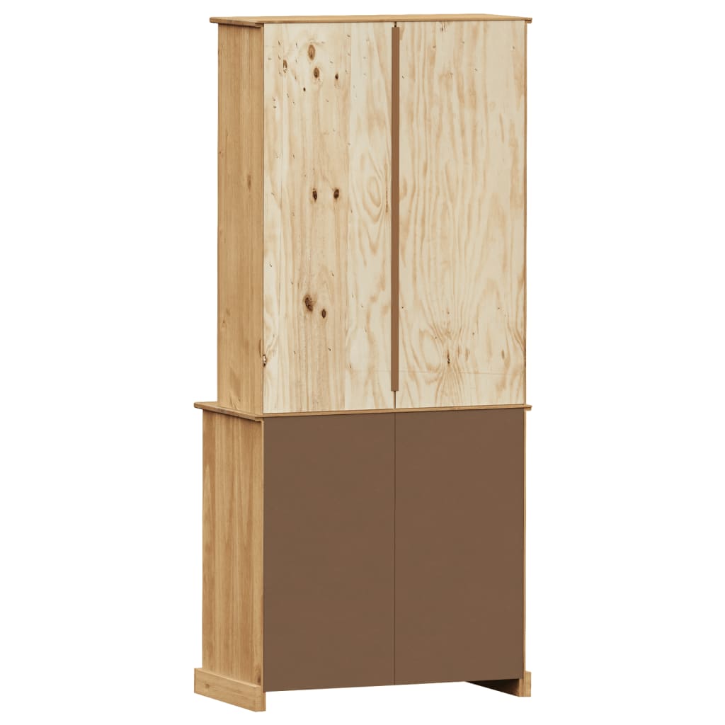 Βιτρίνα VIGO 78 x 40 x 175 εκ. από Μασίφ Ξύλο Πεύκου - Pakobazaar